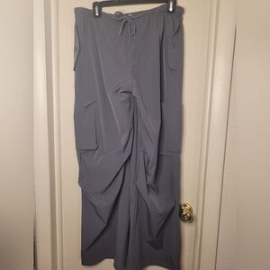 Womens Gray Cargo Pants- Lightweight